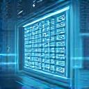 Icon representing artificial intelligence processing data